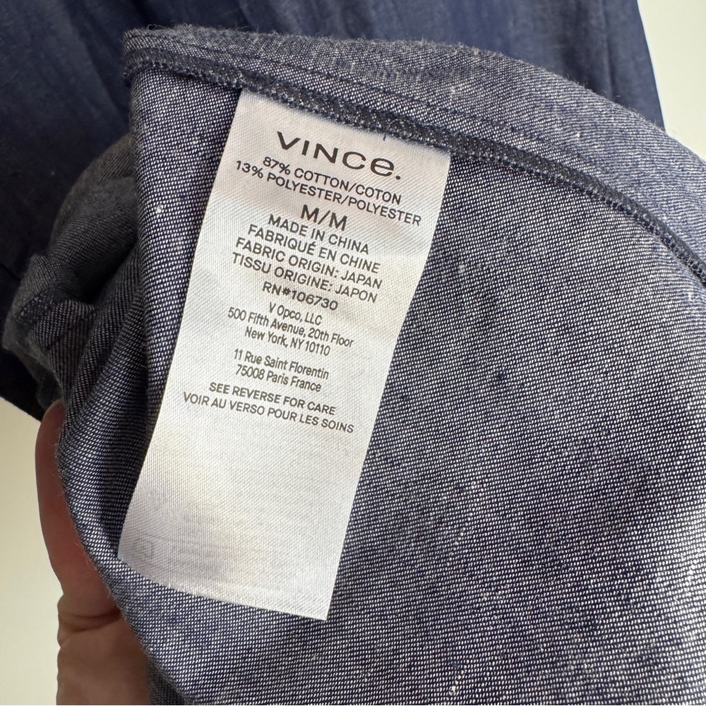NWT: Vince Denim Shirt Midi Dress - current Season - Picture 10 of 15